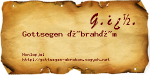 Gottsegen Ábrahám névjegykártya